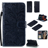Lace Flower Embossing Pattern Horizontal Flip Leather Case , with Holder & Card Slots & Wallet & Photo Frame & Lanyard, For Huawei Enjoy 10e, For Xiaomi Redmi K30 Pro, For Xiaomi Redmi Note 9 Pro, For Xiaomi Redmi Note 9 Pro Max