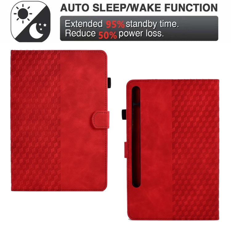 Funda inteligente de cuero con relieve de rombos para Samsung Galaxy Tab S7 T870/S8 X700, para Samsung Galaxy Tab S7 T870/S8 X700 Funda inteligente de cuero con relieve de rombos para Samsung Galaxy Tab S7 T870/S8 X700, para Samsung Galaxy Tab S7 T870/S8 X700