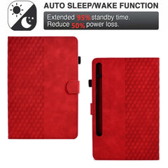 Funda inteligente de cuero con relieve de rombos para Samsung Galaxy Tab S7 T870/S8 X700, para Samsung Galaxy Tab S7 T870/S8 X700