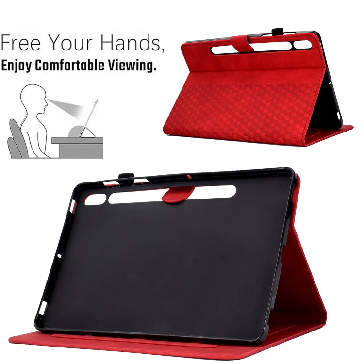Funda inteligente de cuero con relieve de rombos para Samsung Galaxy Tab S7 T870/S8 X700, para Samsung Galaxy Tab S7 T870/S8 X700 Funda inteligente de cuero con relieve de rombos para Samsung Galaxy Tab S7 T870/S8 X700, para Samsung Galaxy Tab S7 T870/S8 X700