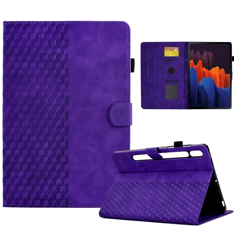 Funda inteligente de cuero con relieve de rombos para Samsung Galaxy Tab S7 T870/S8 X700, para Samsung Galaxy Tab S7 T870/S8 X700 Funda inteligente de cuero con relieve de rombos para Samsung Galaxy Tab S7 T870/S8 X700, para Samsung Galaxy Tab S7 T870/S8 X700
