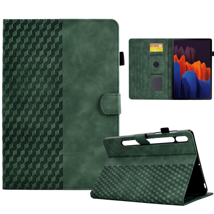 Funda inteligente de cuero con relieve de rombos para Samsung Galaxy Tab S7 T870/S8 X700, para Samsung Galaxy Tab S7 T870/S8 X700 Funda inteligente de cuero con relieve de rombos para Samsung Galaxy Tab S7 T870/S8 X700, para Samsung Galaxy Tab S7 T870/S8 X700