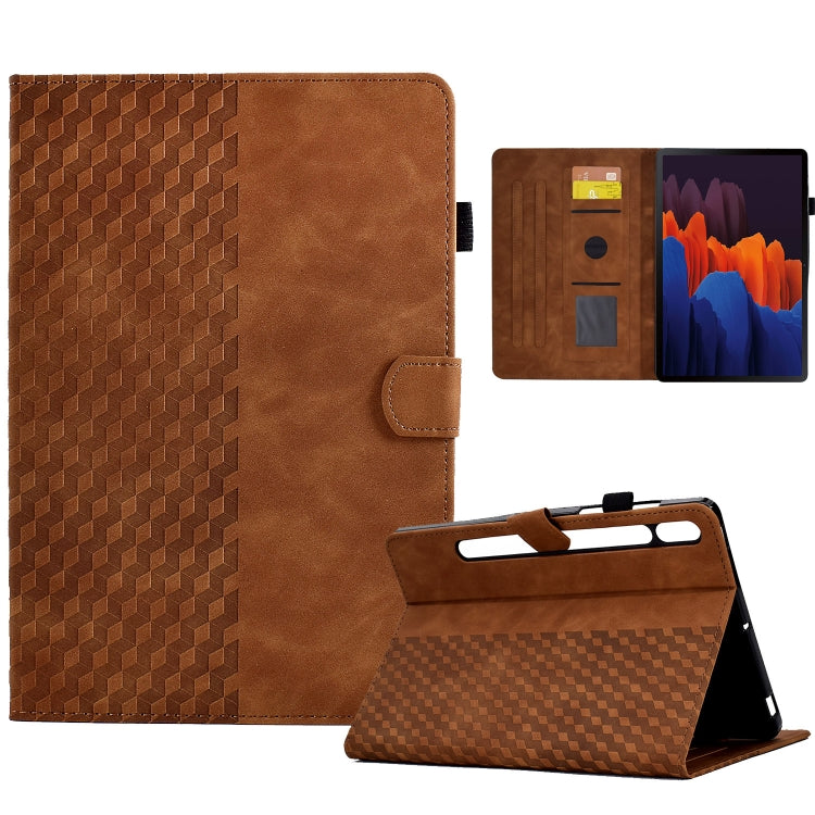 Funda inteligente de cuero con relieve de rombos para Samsung Galaxy Tab S7 T870/S8 X700, para Samsung Galaxy Tab S7 T870/S8 X700 Funda inteligente de cuero con relieve de rombos para Samsung Galaxy Tab S7 T870/S8 X700, para Samsung Galaxy Tab S7 T870/S8 X700