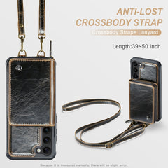 Für Samsung Galaxy S23 5G JEEHOOD C22-Serie Reißverschluss-Geldbörsen-Leder-Telefonhülle mit zwei Tragegurten, für Samsung Galaxy S23 5G