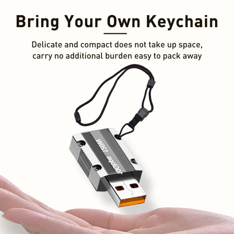 120W Type-C Female to USB 3.0 Male Zinc Alloy Straight Adapter, Type-C Female to USB 3.0 Male Straight 120W Type-C Female to USB 3.0 Male Zinc Alloy Straight Adapter, Type-C Female to USB 3.0 Male Straight