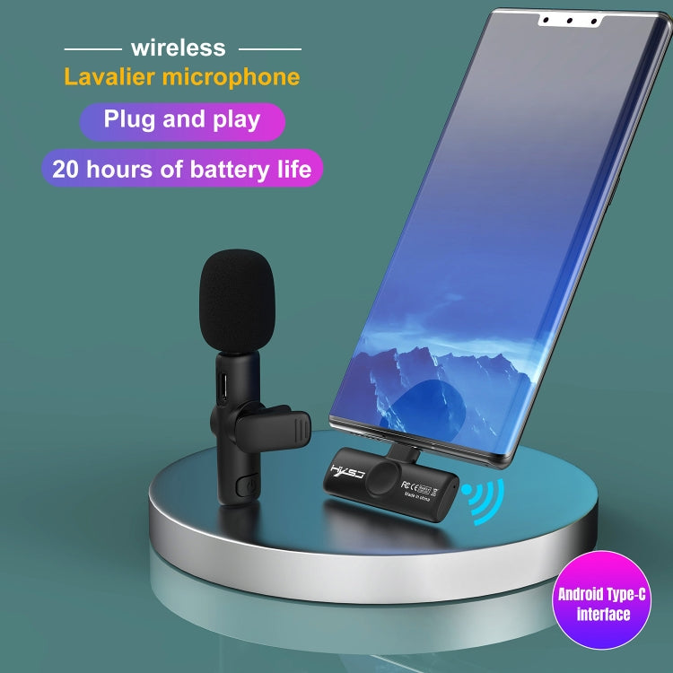 HXSJ F18 2.4G USB-C/Type-C Noise Reduction Lavalier Wireless Microphone, USB-C/Type-C HXSJ F18 2.4G USB-C/Type-C Noise Reduction Lavalier Wireless Microphone, USB-C/Type-C