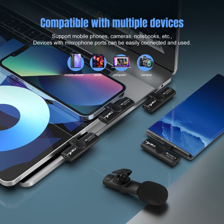 HXSJ F18 2.4G USB-C/Type-C Noise Reduction Lavalier Wireless Microphone, USB-C/Type-C HXSJ F18 2.4G USB-C/Type-C Noise Reduction Lavalier Wireless Microphone, USB-C/Type-C