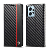 LC.IMEEKE Carbon Fiber Leather Phone Case, For Xiaomi Redmi Note 12 4G Global
