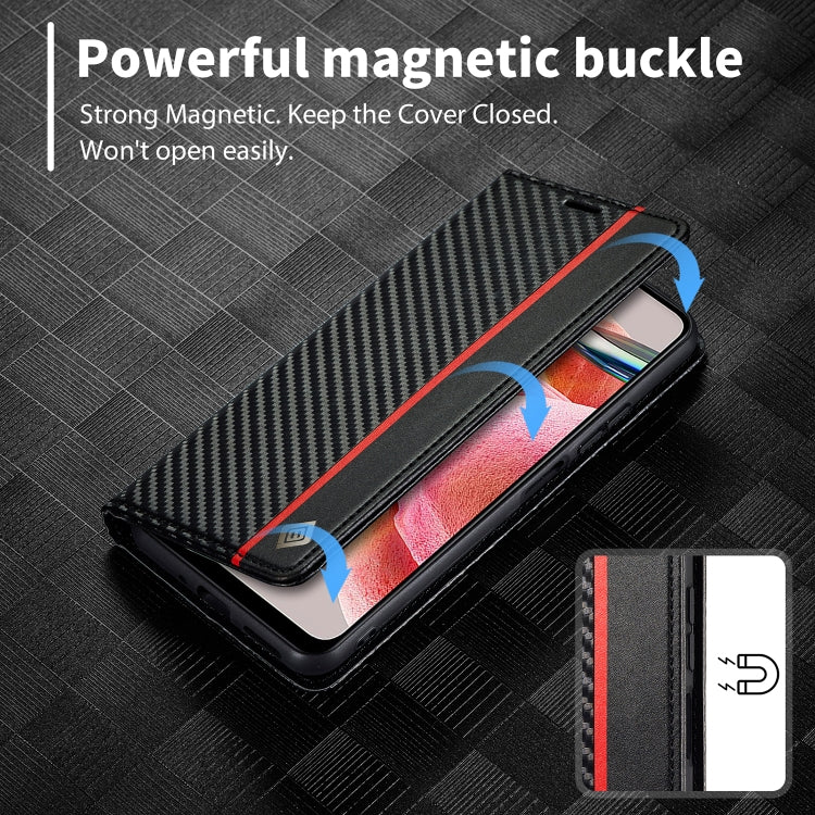 LC.IMEEKE Carbon Fiber Leather Phone Case, For Xiaomi Redmi Note 12 4G Global LC.IMEEKE Carbon Fiber Leather Phone Case, For Xiaomi Redmi Note 12 4G Global