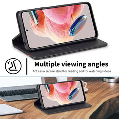 LC.IMEEKE Carbon Fiber Leather Phone Case, For Xiaomi Redmi Note 12 4G Global