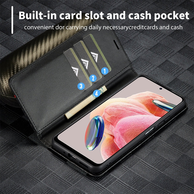 LC.IMEEKE Carbon Fiber Leather Phone Case, For Xiaomi Redmi Note 12 4G Global LC.IMEEKE Carbon Fiber Leather Phone Case, For Xiaomi Redmi Note 12 4G Global