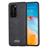 SULADA Shockproof TPU + Handmade Leather Protective Case, For Huawei P40, For Huawei P40 Pro