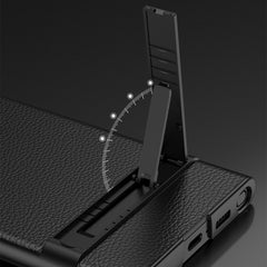 GKK Triumph Ultra-Thin Plain Leather Phone Case with Holder, For Samsung Galaxy S23 Ultra 5G