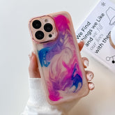 Oil Painting Electroplating TPU Phone Case, For iPhone 13 Pro, For iPhone 13 Pro Max, For iPhone 12, For iPhone 12 Pro