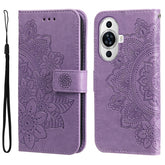 Seven-petal Flowers Embossing Leather Phone Case