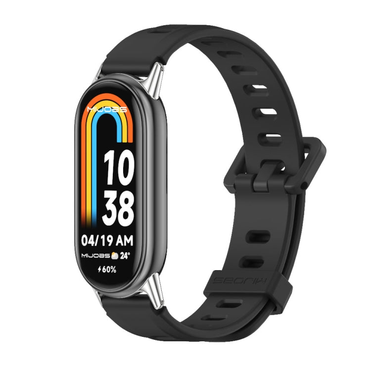 Mijobs Flat Hole Breathable Silicone Watch Band, For Xiaomi Smart Band 10 / 9 / 8 Mijobs Flat Hole Breathable Silicone Watch Band, For Xiaomi Smart Band 10 / 9 / 8
