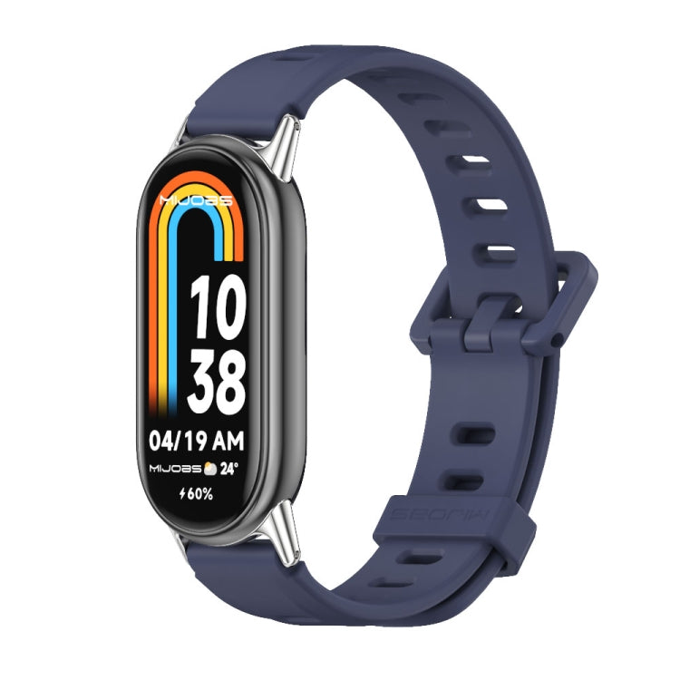 Mijobs Flat Hole Breathable Silicone Watch Band, For Xiaomi Smart Band 10 / 9 / 8 Mijobs Flat Hole Breathable Silicone Watch Band, For Xiaomi Smart Band 10 / 9 / 8