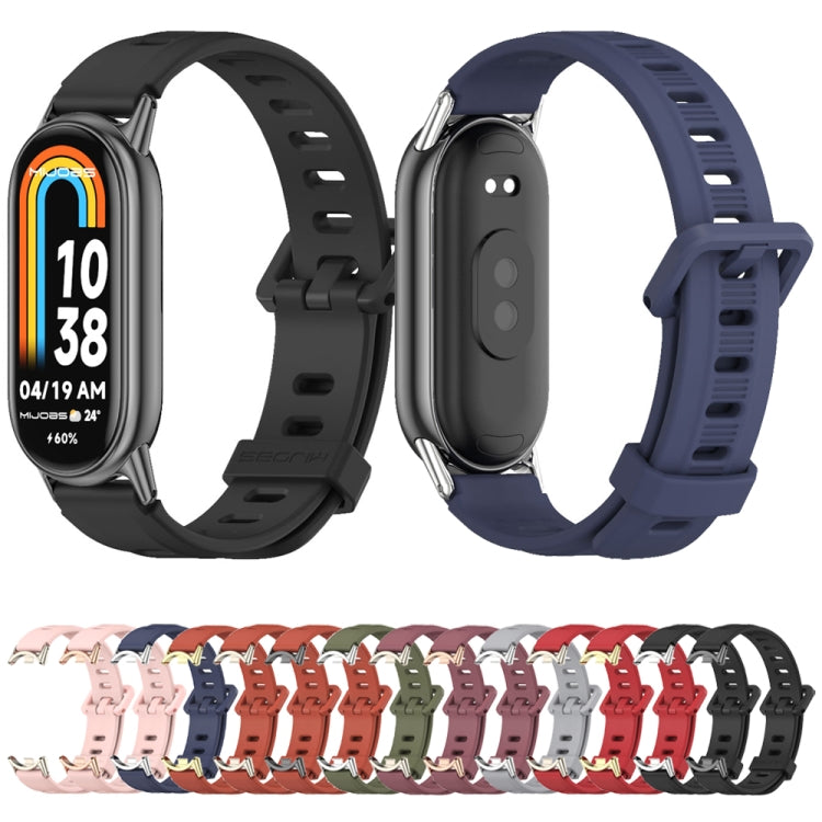 Mijobs Flat Hole Breathable Silicone Watch Band, For Xiaomi Smart Band 10 / 9 / 8 Mijobs Flat Hole Breathable Silicone Watch Band, For Xiaomi Smart Band 10 / 9 / 8