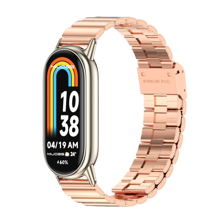 Mijobs Bamboo Buckle Stainless Steel Watch Band, For Xiaomi Smart Band 10 / 9 / 8 Mijobs Bamboo Buckle Stainless Steel Watch Band, For Xiaomi Smart Band 10 / 9 / 8