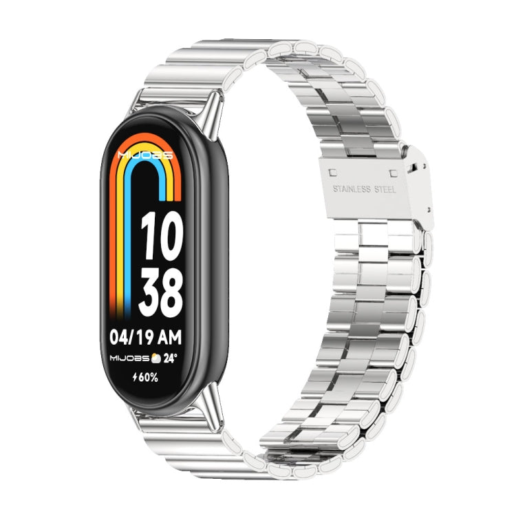 Mijobs Bamboo Buckle Stainless Steel Watch Band, For Xiaomi Smart Band 10 / 9 / 8 Mijobs Bamboo Buckle Stainless Steel Watch Band, For Xiaomi Smart Band 10 / 9 / 8
