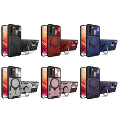 CD Texture Sliding Camshield Magnetic Holder Phone Case