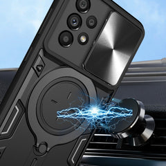 CD Texture Sliding Camshield Magnetic Holder Phone Case