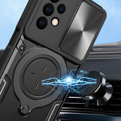 CD Texture Sliding Camshield Magnetic Holder Phone Case