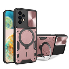 CD Texture Sliding Camshield Magnetic Holder Phone Case