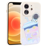 Milk Tea Astronaut Pattern Liquid Silicone Phone Case, For iPhone 12, For iPhone 12 Pro Max, For iPhone 12 Pro, For iPhone 11 Pro Max, For iPhone 11, For iPhone 11 Pro, For iPhone XS / X, For iPhone XR, For iPhone XS Max, For iPhone 8 Plus / 7 Plus