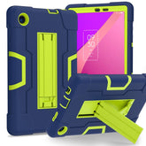 Contrast Color Silicone Hybrid PC Tablet Case with Holder