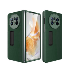 Litchi Texture Integrated Shockproof Phone Case with Holder