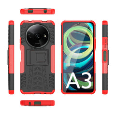 Tire Texture TPU + PC Phone Case with Holder, For Xiaomi Redmi A3 4G, For Xiaomi Redmi Note 13 4G, For Xiaomi Poco C65, For Xiaomi Redmi Note 13 5G Global, For Xiaomi Redmi 13C 4G