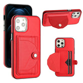Shockproof Leather Phone Case with Card Holder, For iPhone 12 Pro Max, For iPhone 11, For iPhone 11 Pro, For iPhone 11 Pro Max