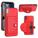 Funda de cuero a prueba de golpes para teléfono con tarjetero, para iPhone 6 Plus/7 Plus/8 Plus