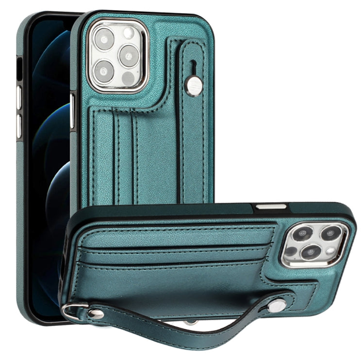 Shockproof Leather Phone Case with Wrist Strap, For iPhone 13, For iPhone 13 Pro, For iPhone 13 Pro Max, For iPhone 12 / 12 Pro Shockproof Leather Phone Case with Wrist Strap, For iPhone 13, For iPhone 13 Pro, For iPhone 13 Pro Max, For iPhone 12 / 12 Pro