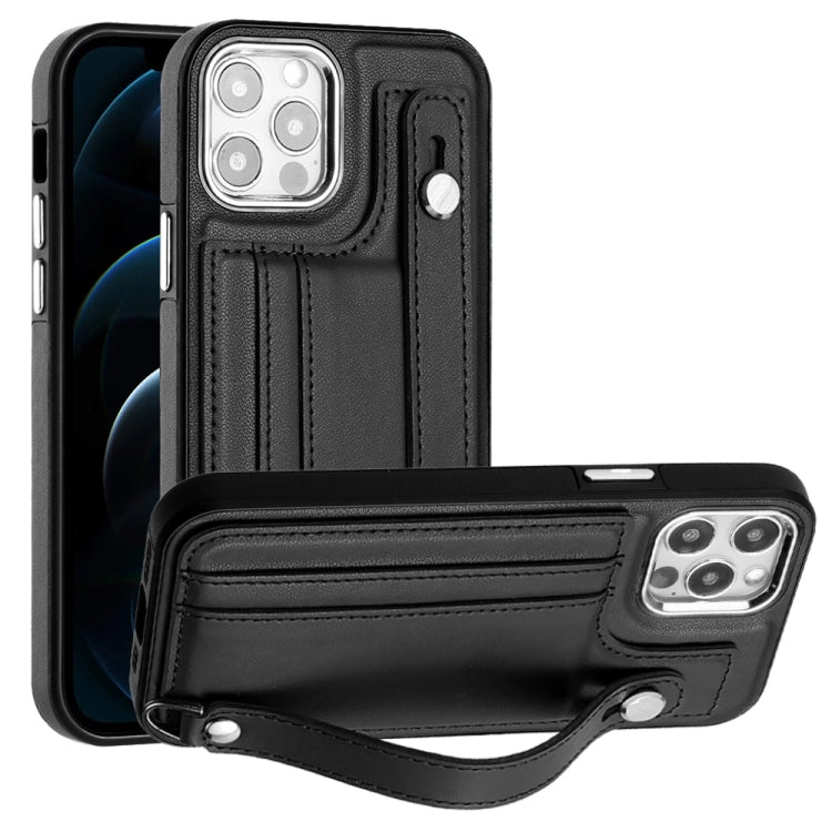 Shockproof Leather Phone Case with Wrist Strap, For iPhone 13, For iPhone 13 Pro, For iPhone 13 Pro Max, For iPhone 12 / 12 Pro Shockproof Leather Phone Case with Wrist Strap, For iPhone 13, For iPhone 13 Pro, For iPhone 13 Pro Max, For iPhone 12 / 12 Pro