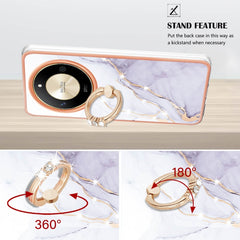 Electroplating Marble IMD TPU Phone Case with Ring Holder