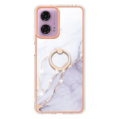 Electroplating Marble IMD TPU Phone Case with Ring Holder
