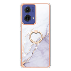 Electroplating Marble IMD TPU Phone Case with Ring Holder