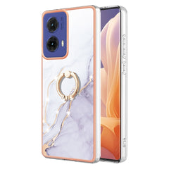 Electroplating Marble IMD TPU Phone Case with Ring Holder