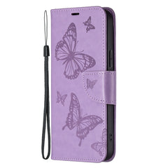 Two Butterflies Embossing Leather Phone Case, For Xiaomi Redmi 13C, For Xiaomi Redmi Note 13 Pro+ 5G, For Xiaomi Redmi Note 13 Pro 5G, For Xiaomi Redmi 12 4G
