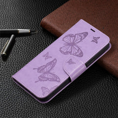 Two Butterflies Embossing Leather Phone Case, For Xiaomi Redmi Note 13 Pro 4G Global, For Xiaomi Poco M6 Pro 4G, For Xiaomi Redmi Note 13 4G Global, For Xiaomi Redmi Note 13