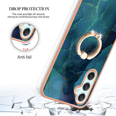 Electroplating Marble Dual-side IMD Phone Case with Ring
