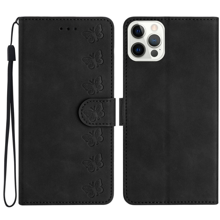 Funda de cuero con relieve de siete mariposas para iPhone 11 Pro Max, iPhone 11, iPhone 11 Pro Funda de cuero con relieve de siete mariposas para iPhone 11 Pro Max, iPhone 11, iPhone 11 Pro