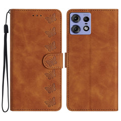 Seven Butterflies Embossed Leather Phone Case
