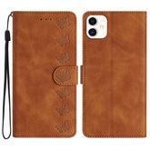 Seven Butterflies Embossed Leather Phone Case