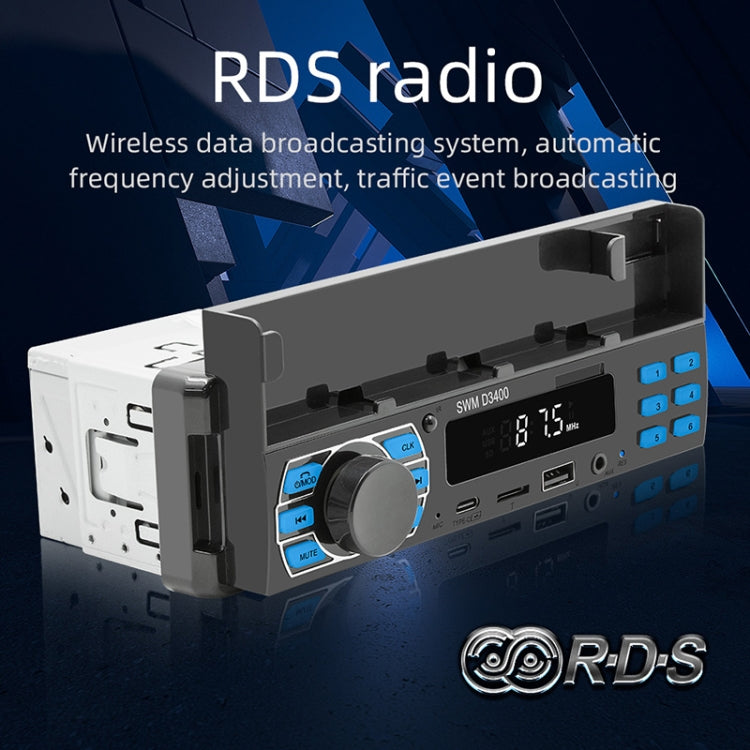 SWM D3400 Car Bluetooth MP3 Player Support Smart Voice Assistant / FM SWM D3400 Car Bluetooth MP3 Player Support Smart Voice Assistant / FM