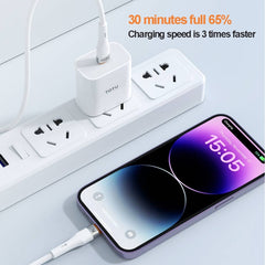 TOTU CB-2 Series USB-C / Type-C to 8 Pin Aluminum Alloy Skin Feel Charging Data Cable, 1m