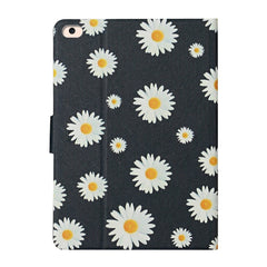 Flower Pattern Horizontal Flip Leather Case with Card Slots & Holder