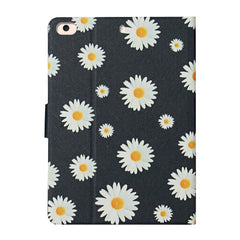 Flower Pattern Horizontal Flip Leather Case with Card Slots & Holder